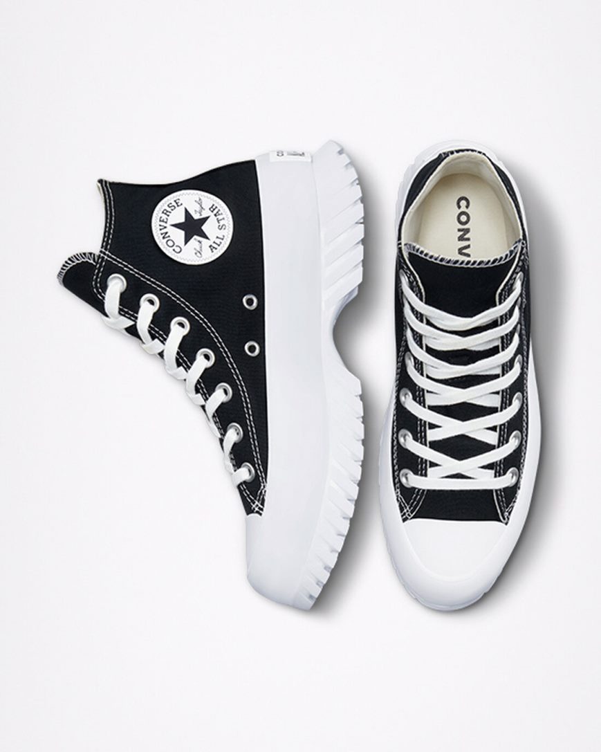 Zapatillas Altas Converse Chuck Taylor All Star Lugged 2.0 Mujer Negras Blancas | PE L8WP7E